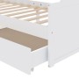 Estructura cama cajones madera maciza de pino blanco 90x200 cm de vidaXL, Camas y somieres - Ref: Foro24-322160, Precio: 179,...