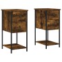 Mesitas noche 2 uds madera ingeniería roble ahumado 32x42x70 cm de vidaXL, Mesitas de noche - Ref: Foro24-826098, Precio: 77,...