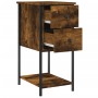 Mesitas noche 2 uds madera ingeniería roble ahumado 32x42x70 cm de vidaXL, Mesitas de noche - Ref: Foro24-826098, Precio: 77,...