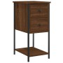 Mesitas noche 2 uds madera ingeniería marrón roble 32x42x70 cm de vidaXL, Mesitas de noche - Ref: Foro24-826102, Precio: 80,1...