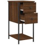 Mesitas noche 2 uds madera ingeniería marrón roble 32x42x70 cm de vidaXL, Mesitas de noche - Ref: Foro24-826102, Precio: 80,1...