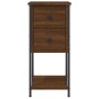 Mesitas noche 2 uds madera ingeniería marrón roble 32x42x70 cm de vidaXL, Mesitas de noche - Ref: Foro24-826102, Precio: 80,1...