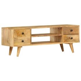 Mueble para TV de madera maciza de mango 110x35x40 cm de vidaXL, Muebles TV - Ref: Foro24-285825, Precio: 214,15 €, Descuento: %