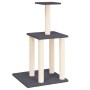 Rascador para gatos con postes de sisal gris oscuro 85,5 cm de vidaXL, Mobiliario para gatos - Ref: Foro24-171740, Precio: 34...