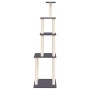 Rascador para gatos con postes de sisal gris oscuro 183 cm de vidaXL, Mobiliario para gatos - Ref: Foro24-171746, Precio: 79,...