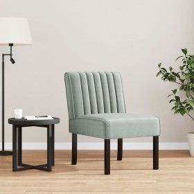 Silla tapizada de terciopelo gris claro de vidaXL, Sillas poltrona - Ref: Foro24-352451, Precio: 81,75 €, Descuento: %
