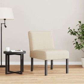 Silla tapizada de tela crema de vidaXL, Sillas poltrona - Ref: Foro24-352456, Precio: 77,31 €, Descuento: %