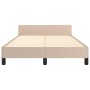 Estructura de cama cabecero cuero sintético capuchino 120x200cm de vidaXL, Camas y somieres - Ref: Foro24-3125444, Precio: 16...