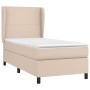 Cama box spring con colchón cuero sintético capuchino 100x200cm de vidaXL, Camas y somieres - Ref: Foro24-3128900, Precio: 34...