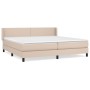 Cama box spring con colchón cuero sintético capuchino 200x200cm de vidaXL, Camas y somieres - Ref: Foro24-3130684, Precio: 57...