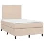Box spring bed LED mattress cappuccino synthetic leather 120x200cm by vidaXL, Beds and slatted bases - Ref: Foro24-3135818, P...