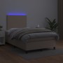 Cama box spring colchón LED cuero sintético capuchino 120x200cm de vidaXL, Camas y somieres - Ref: Foro24-3135818, Precio: 39...