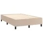Box spring bed LED mattress cappuccino synthetic leather 120x200cm by vidaXL, Beds and slatted bases - Ref: Foro24-3135818, P...