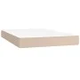 Box spring bed LED mattress cappuccino synthetic leather 120x200cm by vidaXL, Beds and slatted bases - Ref: Foro24-3135818, P...