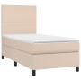 Cama box spring con colchón cuero sintético capuchino 100x200cm de vidaXL, Camas y somieres - Ref: Foro24-3142712, Precio: 33...