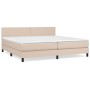 Cama box spring con colchón cuero sintético capuchino 200x200cm de vidaXL, Camas y somieres - Ref: Foro24-3141028, Precio: 56...