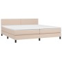 Cama box spring con colchón cuero sintético capuchino 200x200cm de vidaXL, Camas y somieres - Ref: Foro24-3141028, Precio: 56...