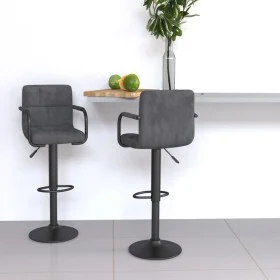 Taburetes de cocina 2 unidades terciopelo gris oscuro de vidaXL, Taburetes de cocina - Ref: Foro24-334660, Precio: 140,48 €, ...