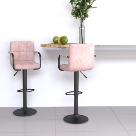 Taburetes de cocina 2 unidades terciopelo rosa de vidaXL, Taburetes de cocina - Ref: Foro24-334664, Precio: 144,09 €, Descuen...