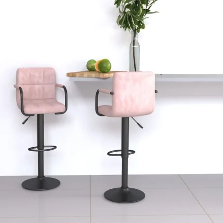 Taburetes de cocina 2 unidades terciopelo rosa by vidaXL, Kitchen stools - Ref: Foro24-334664, Price: 140,76 €, Discount: %