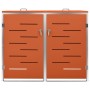 Cobertizo para dos contenedores basura acero 138x77,5x112,5 cm de vidaXL, Soportes para contenedores de residuos - Ref: Foro2...