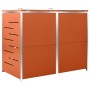 Cobertizo para dos contenedores basura acero 138x77,5x112,5 cm de vidaXL, Soportes para contenedores de residuos - Ref: Foro2...