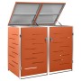Cobertizo para dos contenedores basura acero 138x77,5x112,5 cm de vidaXL, Soportes para contenedores de residuos - Ref: Foro2...