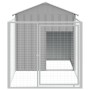 Caseta perros corral acero galvanizado gris claro 117x201x123cm de vidaXL, Casetas para perros - Ref: Foro24-172352, Precio: ...