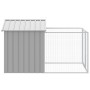 Caseta perros corral acero galvanizado gris claro 117x201x123cm de vidaXL, Casetas para perros - Ref: Foro24-172352, Precio: ...