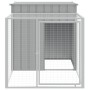 Gallinero con corral acero galvanizado gris claro 110x201x110cm de vidaXL, Jaulas y habitáculos para animales pequeños - Ref:...