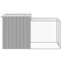 Gallinero con corral acero galvanizado gris claro 110x201x110cm de vidaXL, Jaulas y habitáculos para animales pequeños - Ref:...