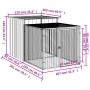 Gallinero con corral acero galvanizado gris claro 110x201x110cm de vidaXL, Jaulas y habitáculos para animales pequeños - Ref:...