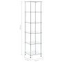 Estantería 6 niveles cristal templado transparente 40x40x160 cm de vidaXL, Librerías y estanterías - Ref: Foro24-249507, Prec...