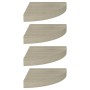 Estante flotante de esquina 4 uds MDF roble 25x25x3,8 cm de vidaXL, Estantes y estanterías - Ref: Foro24-323906, Precio: 45,0...