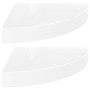 Estante flotante de pared 2 uds MDF blanco brillo 25x25x3,8 cm de vidaXL, Estantes y estanterías - Ref: Foro24-323887, Precio...