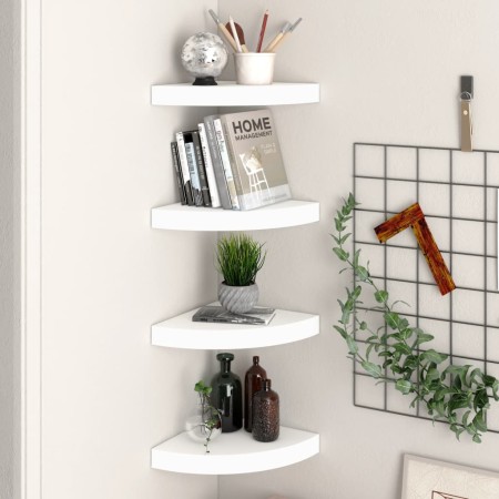 Estantes flotantes de pared 4 uds MDF blanco 25x25x3,8 cm de vidaXL, Estantes y estanterías - Ref: Foro24-323897, Precio: 44,...