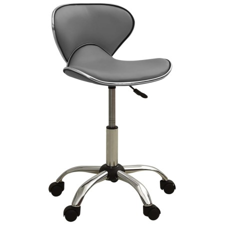 323678 Salon Spa Stool Grey Faux Leather de vidaXL, Sillas de peluquería - Ref: Foro24-323678, Precio: 84,65 €, Descuento: %