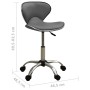 323678 Salon Spa Stool Grey Faux Leather de vidaXL, Sillas de peluquería - Ref: Foro24-323678, Precio: 84,65 €, Descuento: %