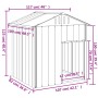 Caseta perros tejado acero galvanizado gris claro 117x103x123cm de vidaXL, Casetas para perros - Ref: Foro24-172350, Precio: ...