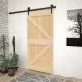 Schiebetür mit Beschlägen aus massivem Kiefernholz, 80 x 210 cm von vidaXL, Türen - Ref: Foro24-3057486, Preis: 192,70 €, Rab...