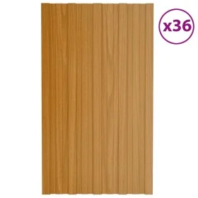Panel de tejado acero galvanizado color madera 36 uds 80x45 cm de vidaXL, Techo - Ref: Foro24-317208, Precio: 115,31 €, Descu...