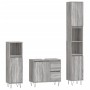 Set de muebles de baño 3 pzas madera contrachapada gris sonoma de vidaXL, Muebles de baño - Ref: Foro24-3190227, Precio: 193,...