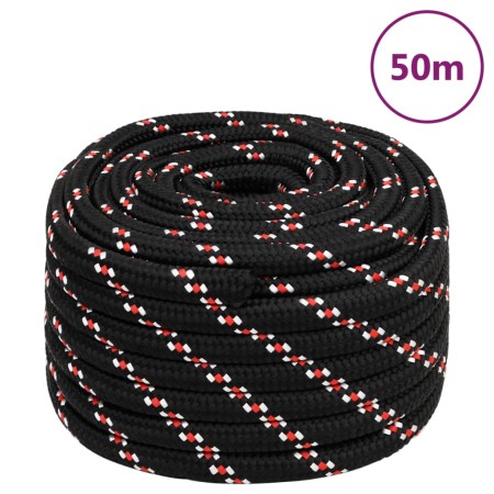 Cuerda de barco polipropileno negra 20 mm 50 m de vidaXL, Sogas y cuerdas metálicas - Ref: Foro24-152368, Precio: 68,59 €, De...