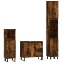 Set de muebles baño 3 pzas madera contrachapada roble ahumado de vidaXL, Muebles de baño - Ref: Foro24-3190234, Precio: 198,8...