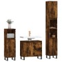 Set de muebles baño 3 pzas madera contrachapada roble ahumado de vidaXL, Muebles de baño - Ref: Foro24-3190234, Precio: 198,8...