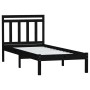 Estructura de cama individual madera maciza negro 75x190 cm de vidaXL, Camas y somieres - Ref: Foro24-3100553, Precio: 116,20...