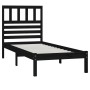 Estructura de cama madera maciza de pino negro 75x190 cm de vidaXL, Camas y somieres - Ref: Foro24-3100987, Precio: 123,47 €,...