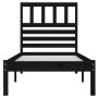 Estructura de cama madera maciza de pino negro 75x190 cm de vidaXL, Camas y somieres - Ref: Foro24-3100987, Precio: 123,47 €,...