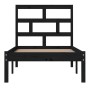 Estructura cama madera maciza individual negro 75x190 cm de vidaXL, Camas y somieres - Ref: Foro24-3101182, Precio: 118,83 €,...