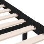 Estructura cama madera maciza individual negro 75x190 cm de vidaXL, Camas y somieres - Ref: Foro24-3101182, Precio: 118,83 €,...
